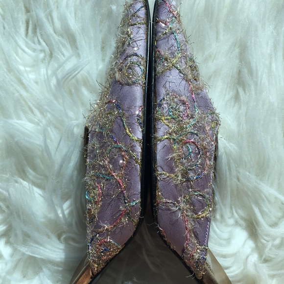 NWOB Charles Jourdan Lavender tweed Pointy Heels - Picture 15 of 16